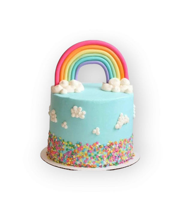 Rainbow Fondant Cake