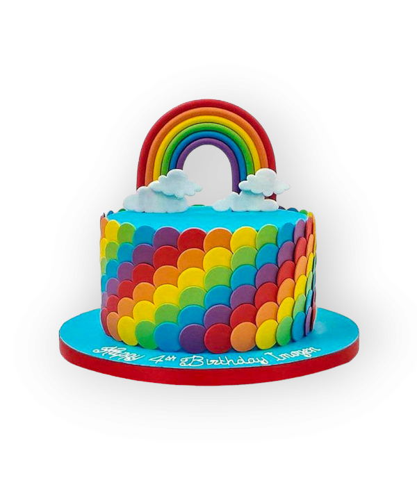 Rainbow Fondant Cake