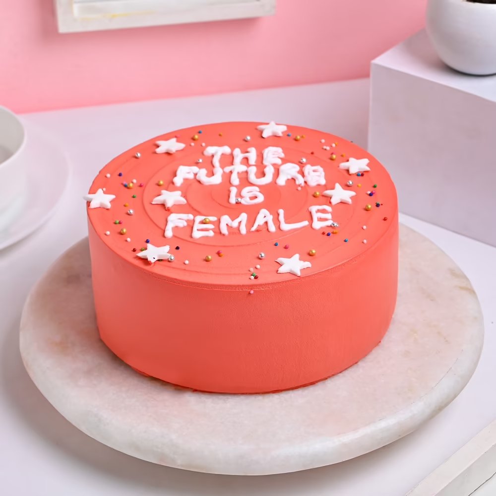 Future Is Female Strawberry Cake
