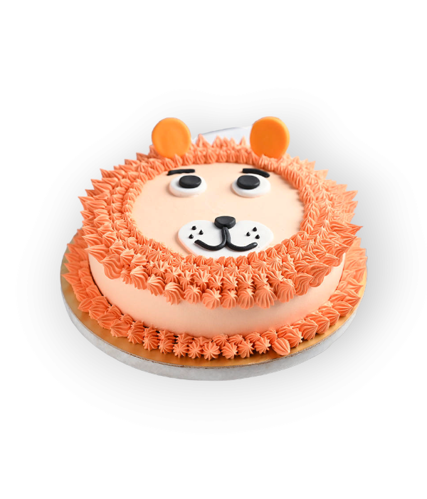 Cute Lion Fondant Cake
