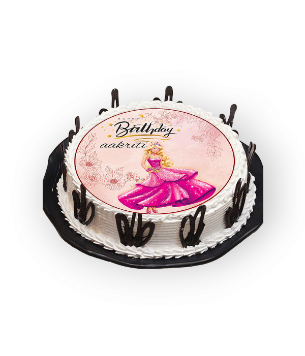 Barbie Floral Cake