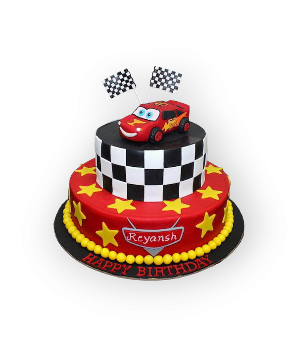 Pixar Mcqueen Car Theme Cake