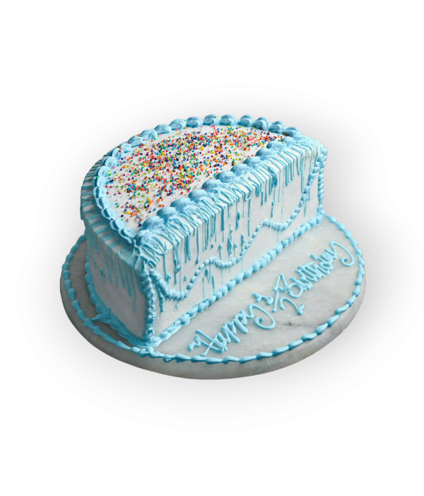 Blue Half Birthday Cake
