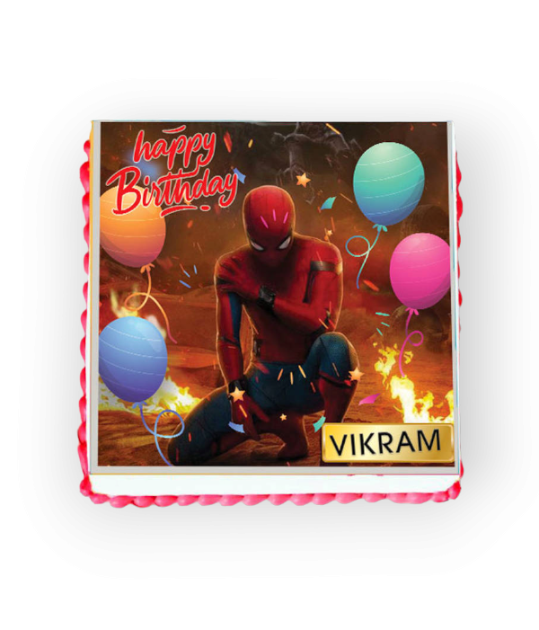 Spiderman Photo Cake