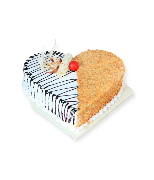 Half Heart Half Love Cake