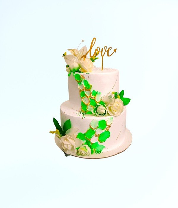 Two Tier Cake For Love