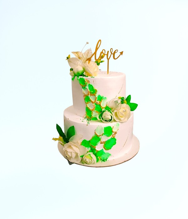 Two Tier Cake For Love